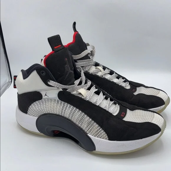 Nike Air Jordan 35 'DNA' Black and White Mesh Sneakers Men’s Size 12 - Picture 2 of 12